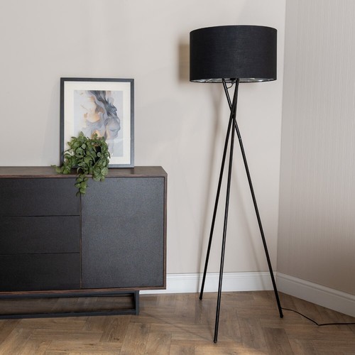 Black tripod tall floor lamp - tripod,