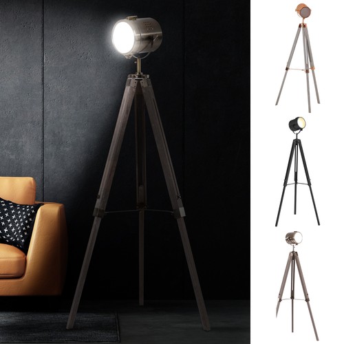 Vintage tripod floor - vintage, lamp