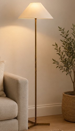 Tripod floor lamp brass - floor,