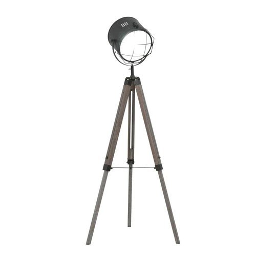 Tripod floor lamp steel - floor, pine