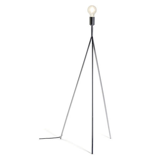 Floor lamp tripod grey chrome - floor,